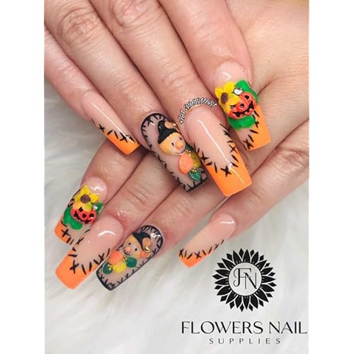 24Pcs 3D Acrylic Halloween Nail Art Charms Handmade by Acrylic Powder (Halloween1-24Pcs)