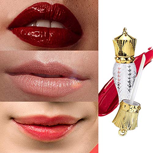 10 Pcs 5ml Mermaid Crown Clear Lip Gloss Tubes Vials Empty Refillable Lip Glaze Tubes DIY Cosmetic Container Lipstick Bottle with Crown Wand Makeup Travel Lipgloss Bottle for Women Girl