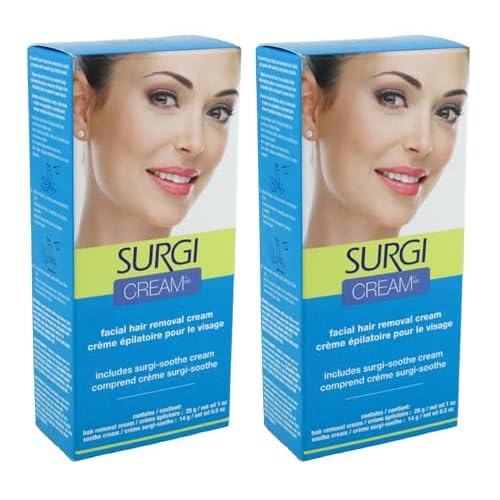 Surgi Cream Hair Remover Face 1 Ounce Fresh Scent (29ml) (2 Pack)