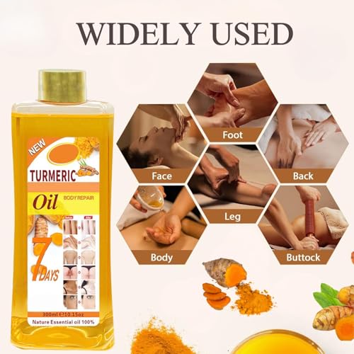 MILEDY Soft 7 Oil, Soft 7 Turmeric Oil for Skin, S oft 7 Turmeric O il, Moisturizing Face and Body, Suitable All Skin Types