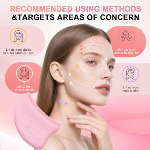 Upgrade Lymphatic Contour Face Brush 2.0 ? Face Brush for Lymphatic Drainage, Anti-Puffiness & Skin Sculpting for Women, Ergonomic Design for Precise Fit (2 Pcs)