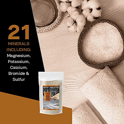 Aromasong 20 lbs Raw Dead Sea Bath Salt in Resealable Pack with 100% Pure Dead Sea Mud Facial Mask - 5 Minute Mask - No Ingredients Added