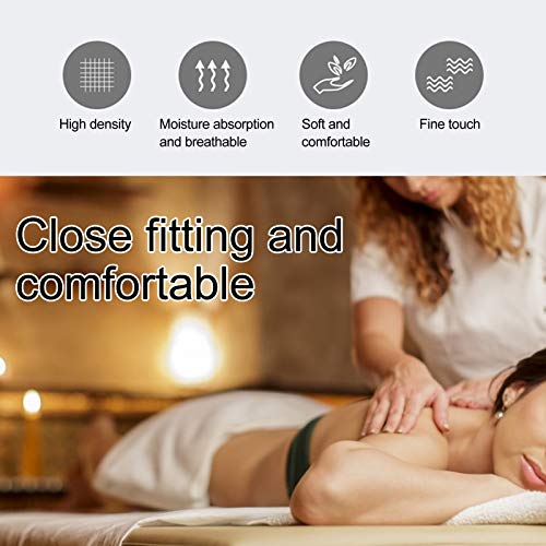 Spa Massage Bed Sheet, Oil Polyester Salon Table Cover with Face Hole Reusable Machine Washable Thick Soft 2 Pack Breathable Absorbing Bed Liner for Beauty Clinic Massage