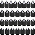 Duufin 60 Pieces Hand Sanitizer Holder Empty Travel Size Bottles Set Including 30 Pieces Clear Refillable Bottles and 30 Pieces Black Hand Sanitizer Holders for Keychain Backpack and Purse