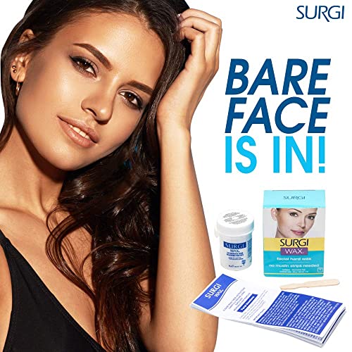 Surgiwax Facial Hard Wax, Hair Remover For Face, No Strips Needed, 1 Ounce (Pack of 3)