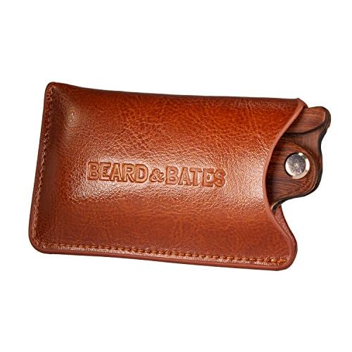 Beard & Bates Genuine Leather Pouch - For The Sandalwood Switchblade | Protective Accessory Case for Wooden Comb (POUCH ONLY!!)