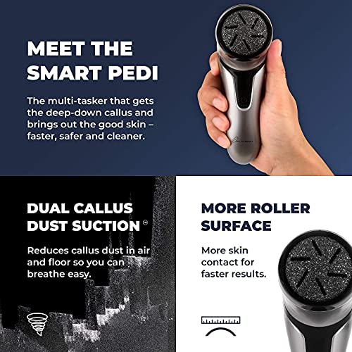 Own Harmony 2 Electric Foot Callus Removers with Vacuum and 6 Rollers Bundle - Professional Pedicure Tools for Pedi Feet Care Vac, Electronic Foot File CR2100 - Best for Hard, Dry, Cracked, Dead Skin