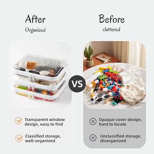 3-Pack Large Minus Clear Hard Shell Zipper Pouches, Clear Zipper Bags, Hard Case Pouches for Purse & Diaper Bag Organizer,and Travel Essentials£¨3L-£©