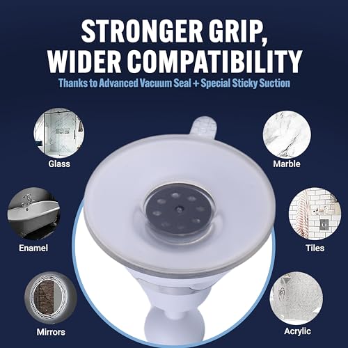 Fogless Shower Mirror for Shaving with Upgraded Suction, Anti Fog Shatterproof Surface and 360¡Æ Swivel & Fogless Shower Mirror for Shaving with Upgraded Suction, Dual Anti Fog Design Bundle