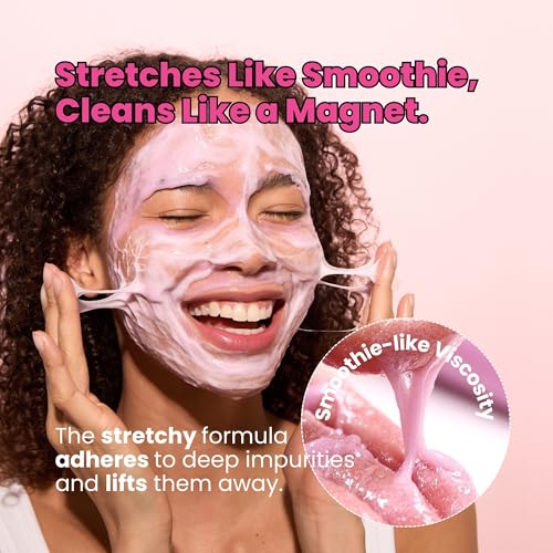 4-in-1 Konjac Jelly Face Cleanser ? Gentle Daily Exfoliating, Deep Cleansing, Pore Care & Makeup Removal | Berry Smoothie Texture with Raspberry & Vitamin B+C+E Complex | Dermatologist-Tested