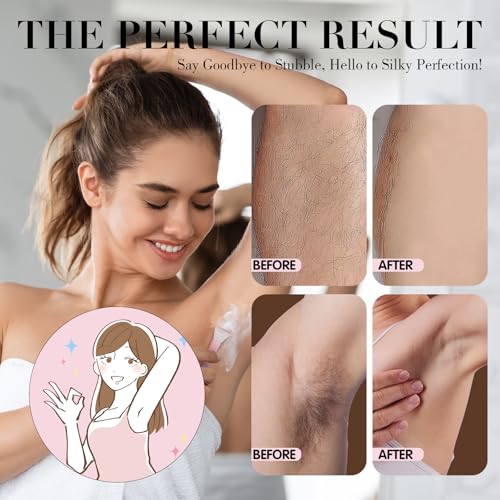 Hair Removal Cream for Legs, Arms & Underarms ? Painless Depilatory Cream with Floral Vanilla Scent, Gentle Formula for Women & Men, Smooth Skin at Home in 8 Minutes