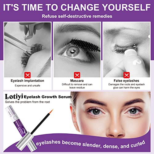 Eyelashes Growth Serum -6ml Eyelash Growth Serum for Natural Lashes & Extensions & Eyebrows, Thicker, Fuller & Longer Looking