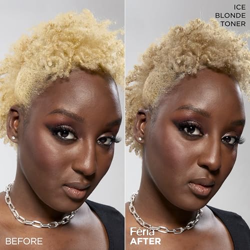 L¡¯Oreal Paris Feria Long-Lasting Anti Brass Power Hair Toner, Ammonia Free Demi Permanent Hair Color, Ice Blonde Hair Toner, 1 Application
