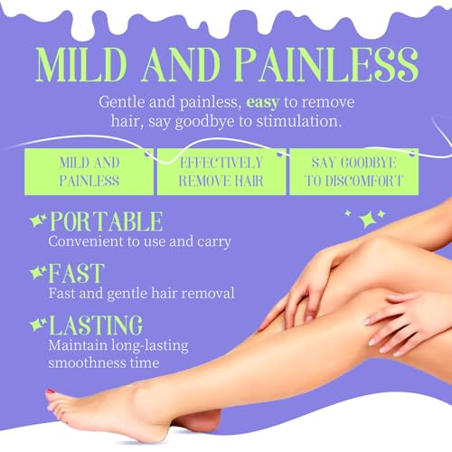 Body Hair Removal Cream with Spatula Applicator, Hydrateology Facial Hair Removal Cream for Women, Gentle Formula for Sensitive Skin, Long-Lasting Smooth Skin - 100ml