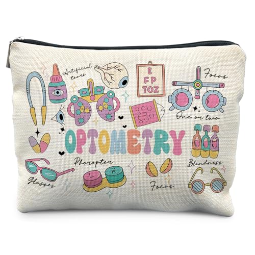 Optometry Gifts, Eye Doctor Gifts Makeup Bag for Women, Ophthalmologist Gift Cosmetic Bag for Purse, Ophthalmology Medical Makeup Zipper Pouch