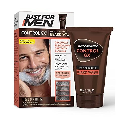 Just for Men Control GX Grey Reducing Beard Wash with Keratin, 4 Fl Oz (Packaging May Vary) - 6 Pack