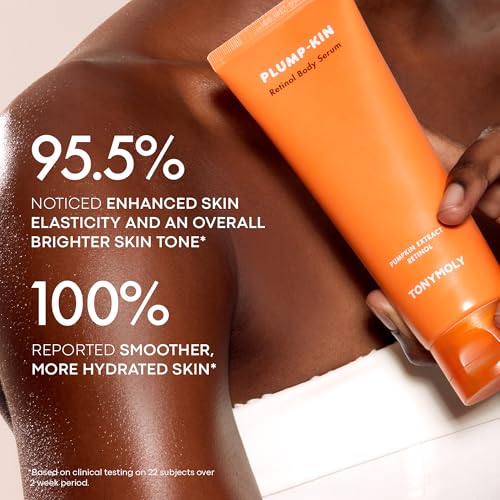 TONYMOLY Plump-kin Retinol Body Serum ? Hyaluronic Acid Serum for Face & Body ? Skin Tightening, Hydrating & Firming with Pumpkin Extract, Retinol ? 4.05 fl oz