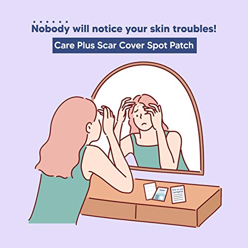 OLIVE YOUNG 1 Pack Care Plus Spot Patch 84ea (10mm 60ea + 12mm 24ea) - Acne Spot Pimple Absorbing Cover Patch, Moist Wound Dressing for Skin Trouble Acne Pimple Care Hydrocolloid Patch