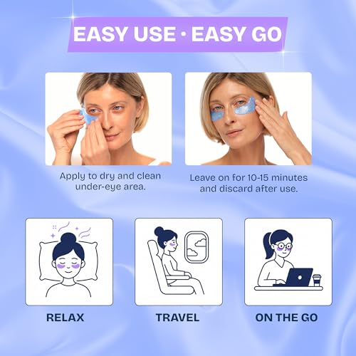 MAREE Under Eye Patches for Puffy Eyes and Dark Circles ? Under Eye Mask with Collagen & Hyaluronic Acid ? Undereye Mask Patches for Women ? Parches para Ojeras Puffiness & Under Eye Bags | 12 Pair