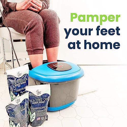 Tea Tree Oil Foot Soak with Epsom Salts- for Foot Pain, Soreness, Athletes Foot, Odors, Toe Nail Fungus, For Dry Cracked Feet - Instantly Hydrates & Soothes Irritated Skin & Athletes Foot