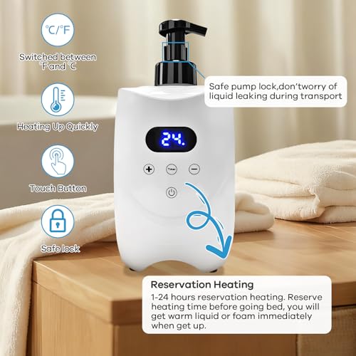 Hot Lather Machine for Shaving Professional Lather Maker for Men Face Shaving with 2 * 500ml Foam Bottle Large Capacity Shaving Foam Machine Warmer for Home Salon Barber Shop