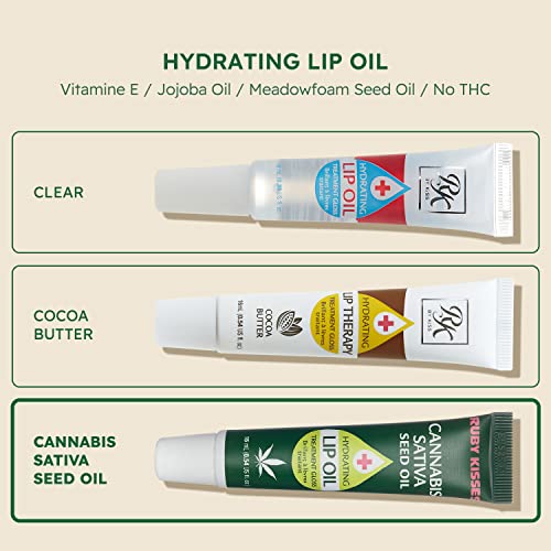 Ruby Kisses Hydrating Lip Oil Cannabis Sativa Hemp Seed RLO04D1 (6 Pack)