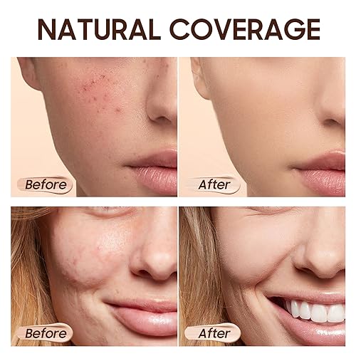 Matte Full Coverage Liquid Foundation - Lightweight & Flawless Oil Control Foundation Makeup, Waterproof and Long-Lasting Skin Foundation Concealer for Dry and Oily Skin, 2 Fl Oz (2 Pack #102 Nude)