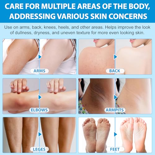 Exfoliating Body Stick with AHA 7% + BHA 0.5% ? Smooth & Soft Skin Formula ? Solid Non-Messy Texture ? With Shea Butter for Nourishing Care ? For Arms, Legs, Inner Thighs, Underarms & Rough Areas