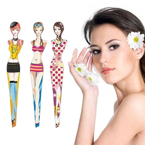 Tvoip 6Pcs Professional Girl Eyebrow Tweezer Stainless Steel Slanted Eyebrow Tweezers Eyebrows Hair Remover Tools Cosmetics Beauty (random color) (Pack of 2)