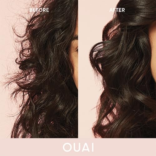 OUAI Anti Frizz Cream Travel Duo - Moisturizing Hair Cream with Frizz Control & Heat Protection - Provides Lasting Hydration with Jackfruit & Beetroot - Paraben & Sulfate Free (2 Count, 6 Oz/ 3 Oz)