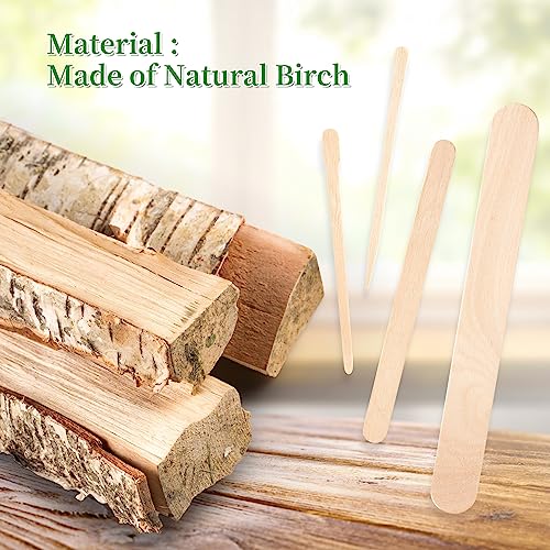 1000Pcs Waxing Sticks - 4 Style Assorted Wood Wax Sticks for Body Face Hair Removal, Eyebrow Lip Nose Small Waxing Applicator Sticks, Wax Spatula Applicator Wooden Craft Sticks