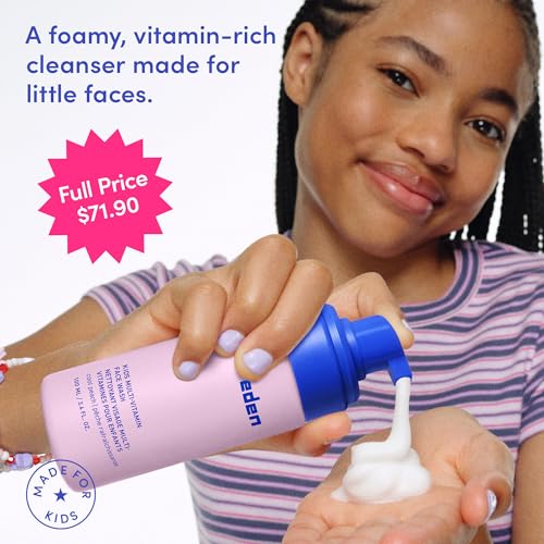 Evereden Kids Face Wash: Cool Peach, 3.4 fl oz. | Gentle Skin Care | Non-toxic and Clean Ingredients | Multi-Vitamin Skin Care for Kids | Pack of 2