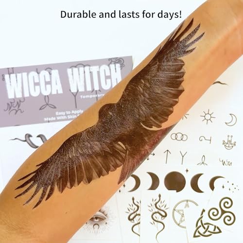 Cosplay Temporary Tattoos/Better than Make-up/Perfect for Halloween & RenFaires (Wiccan 11-Piece pack)