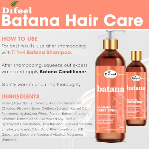Difeel Batana Conditioner 33.8 Ounces - Sulfate Free Conditioner
