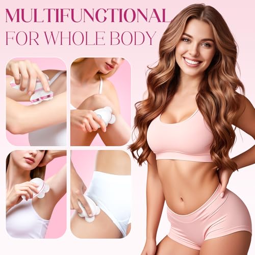Electric Razors for Women Legs, Upgraded Magnetic Flawless Electric Shaver for Women, Rechargeable Waterproof Women's Electric Trimmer for Arms Legs and Pubic Area (Pink)