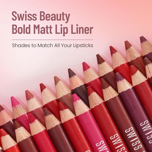 SWISS BEAUTY Bold Matt Lip Liner | Long-lasting |Matte Finish | Non-drying | Shade-01, 1.6gm
