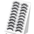 Soft Mink False Eyelashes - Fluffy, Natural-Looking Eye Lashes with Full Bouncy Volume & Curl - Synthetic, Reusable Beauty Accessory (ZH067)