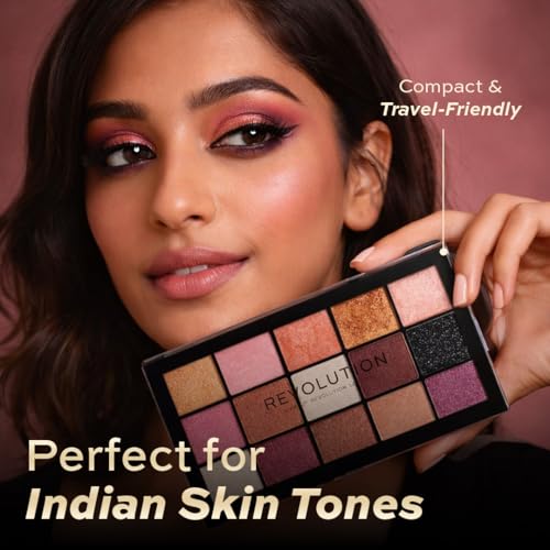 Makeup Revolution Reloaded Palette, Makeup Eyeshadow Palette, Includes 15 Shades, Lasts All Day Long, Vegan & Cruelty Free, Affection, 16.5g