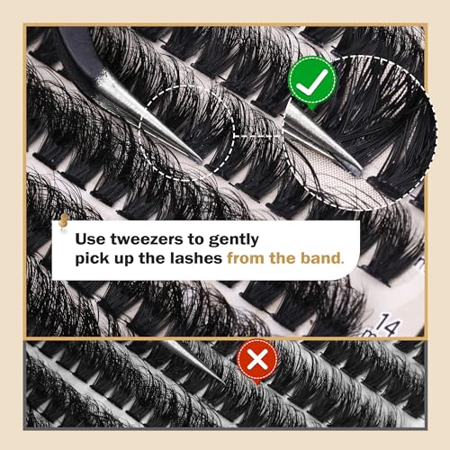 Full Volume Eyelash Clusters DIY Lash Extension 10-18MIX D-Curly Lash Clusters 200D Wispy Individual Lashes Extensions Clusters Eyelashes DIY Lash for Beginners by Focipeysa