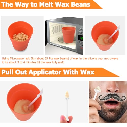 120g Long-Lasting Nose Hair Waxing Kit with 48 Applicators | Painless and Easy Mustache Guard | CoFashion Nose Hair Remover for Men and Women