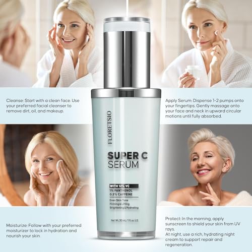 Super Vitamin C Serum for Mature Skin - All-In-One Formula Rapidly Hydrates, Anti Aging, Softens, Lifts and Firms Facial Skin, Fights Wrinkles, Dark Spots & Age Spots | 30 ml