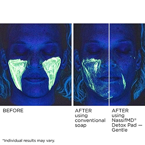 NassifMD Gentle Detox Pads, Surgeon-Created Fruit Acid Complex for Sensitive Skin, Brightens, Exfoliates & Reduces Wrinkles, Dermatologist-Tested
