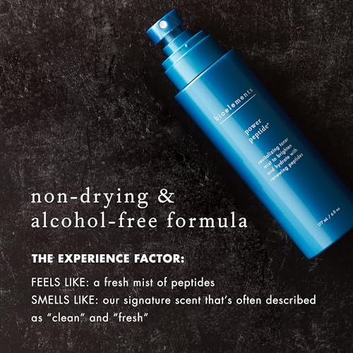 Bioelements Power Peptide - 6 fl oz - Age-Fighting Facial Toner for All Skin Types - Non Drying & Alcohol Free - Vegan, Gluten Free - Never Tested on Animals