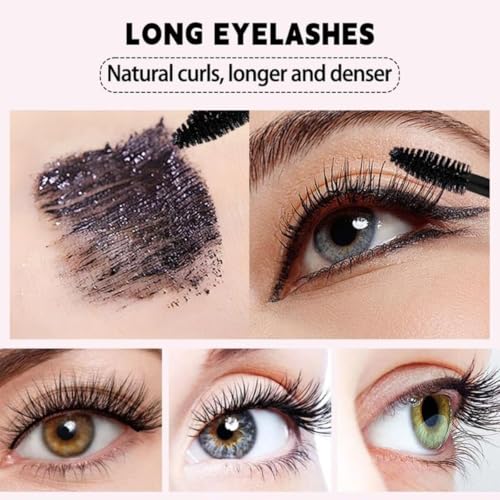 7D Waterproof Volume Mascara, Black Lengthening Thickening Softer Fuller Lashes Mascara,Long Lasting Natural Curling Lashes for Professional Eye Makeup, for Women and Girls (1Pcs)