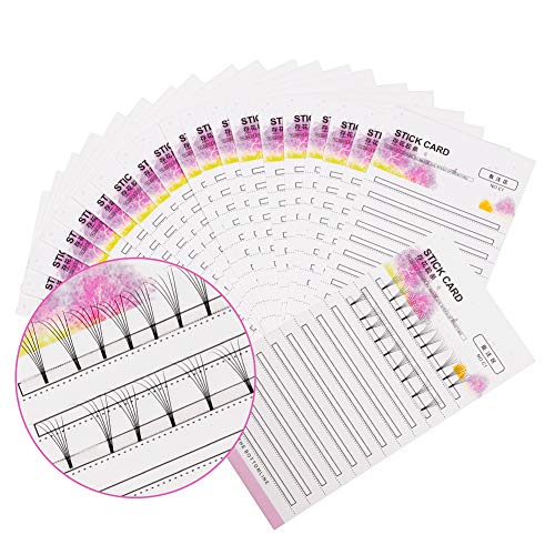 FADLASH Volume Fans Holder for Easy Fan Volume Lashes, 20Pcs Storage Card, Cruelty Free, Black