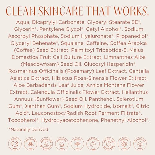 InstaNatural Hyaluronic Acid Eye Gel Cream, Hydrating Under Eye Cream for Women & Men, Decreases Puffiness, Dark Circles and Wrinkles, with Vitamin C, Caffeine, Squalane & Peptides, 0.5 Fl Oz