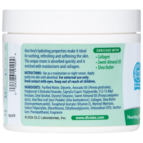 De La Cruz Aloe Vera Face Moisturizer - Natural Aloe Cream for Face, Hands and Body, 4oz
