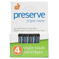 Preserve PRE-5091P2 Triple Razor Replacement Blade44; 4-Pack. This multi-pack contains 2 packs.