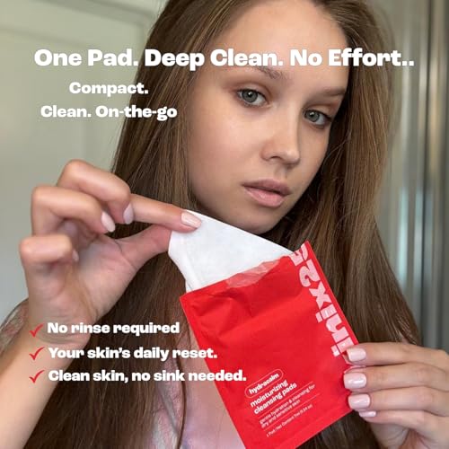 Hydracalm Facial Cleansing Pads ? 20 Individually Wrapped Cotton Wipes for Sensitive & Dry Skin | On-the-Go Face Wipes for Travel, Gym & Daily Skincare