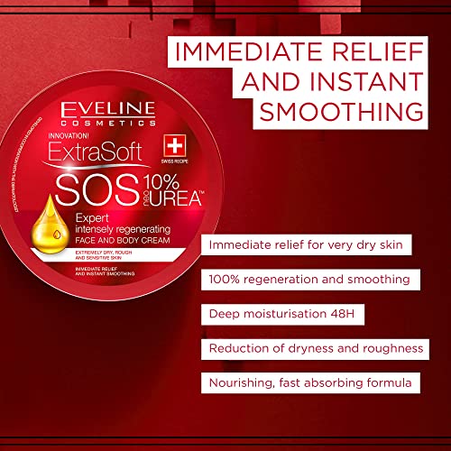 EVELINE COSMETICS SOFT SOS 10% UREA FACE&BODY CREAM 175ML